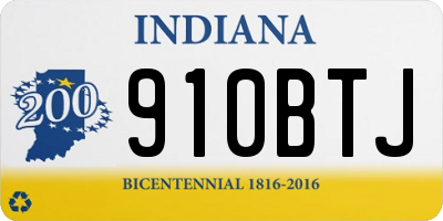 IN license plate 910BTJ