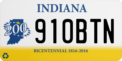 IN license plate 910BTN