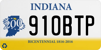 IN license plate 910BTP