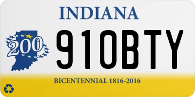 IN license plate 910BTY