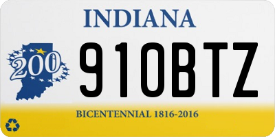 IN license plate 910BTZ