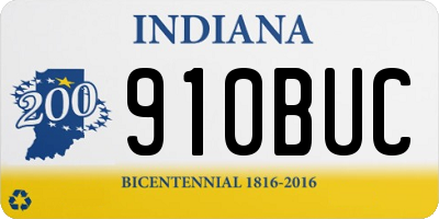 IN license plate 910BUC