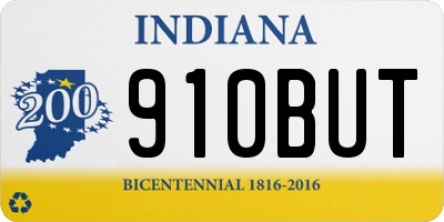 IN license plate 910BUT