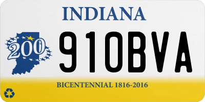IN license plate 910BVA