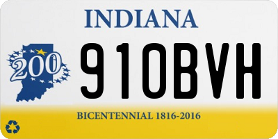 IN license plate 910BVH
