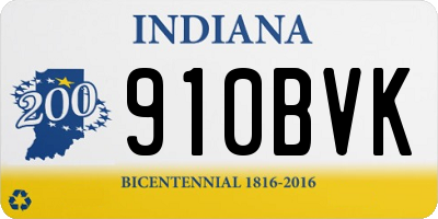IN license plate 910BVK
