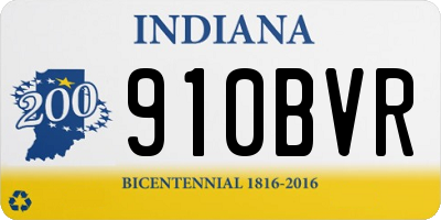 IN license plate 910BVR