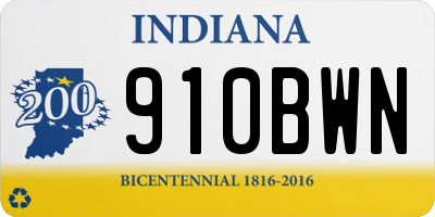IN license plate 910BWN
