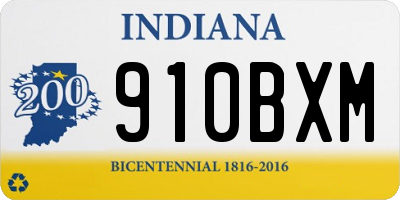 IN license plate 910BXM