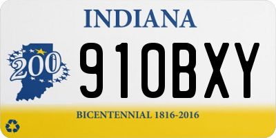 IN license plate 910BXY