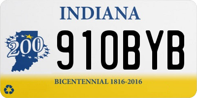 IN license plate 910BYB