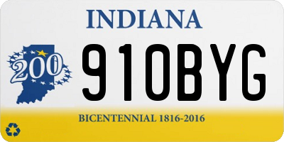 IN license plate 910BYG