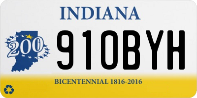 IN license plate 910BYH