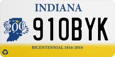 IN license plate 910BYK