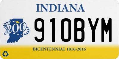 IN license plate 910BYM