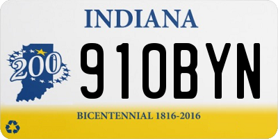 IN license plate 910BYN