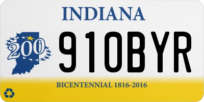IN license plate 910BYR