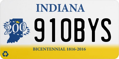IN license plate 910BYS