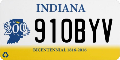 IN license plate 910BYV