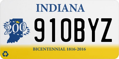 IN license plate 910BYZ