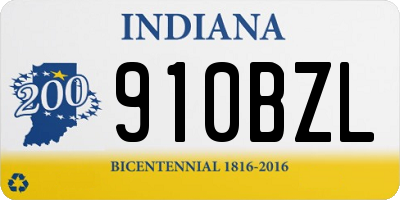IN license plate 910BZL