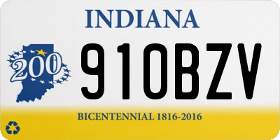 IN license plate 910BZV