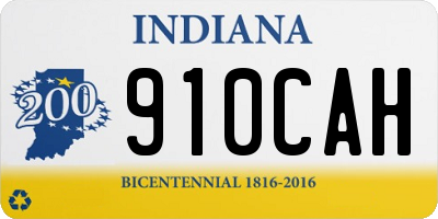 IN license plate 910CAH