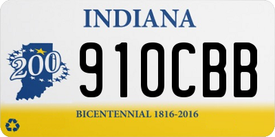 IN license plate 910CBB