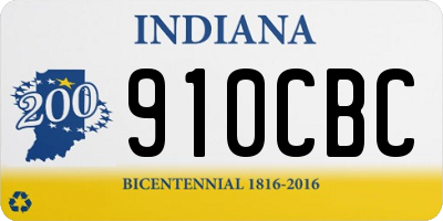 IN license plate 910CBC