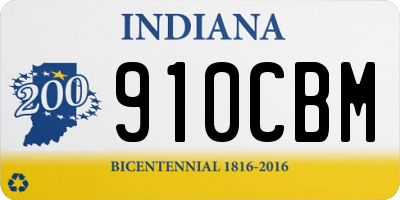 IN license plate 910CBM