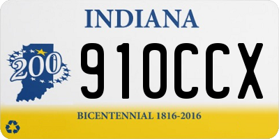 IN license plate 910CCX