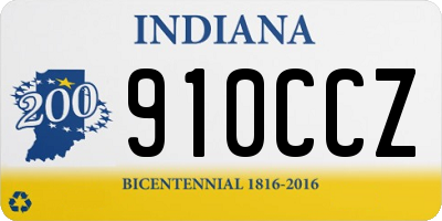 IN license plate 910CCZ