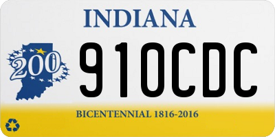 IN license plate 910CDC