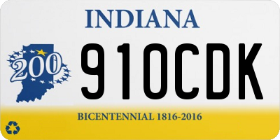 IN license plate 910CDK