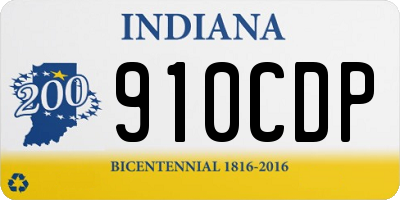 IN license plate 910CDP