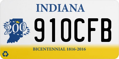 IN license plate 910CFB