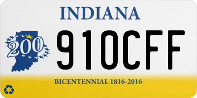 IN license plate 910CFF