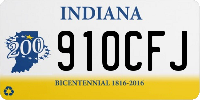 IN license plate 910CFJ
