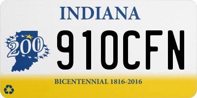 IN license plate 910CFN