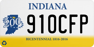 IN license plate 910CFP
