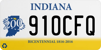 IN license plate 910CFQ