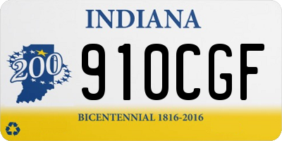 IN license plate 910CGF