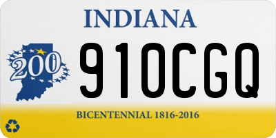 IN license plate 910CGQ