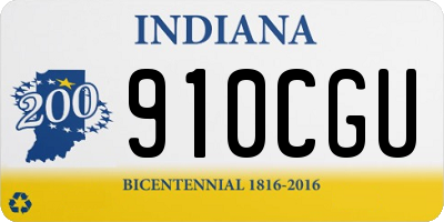IN license plate 910CGU