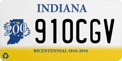 IN license plate 910CGV