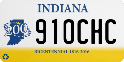 IN license plate 910CHC