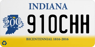 IN license plate 910CHH