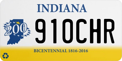 IN license plate 910CHR