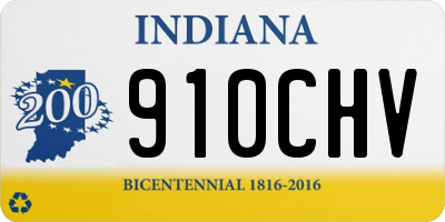IN license plate 910CHV