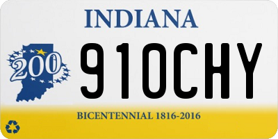 IN license plate 910CHY